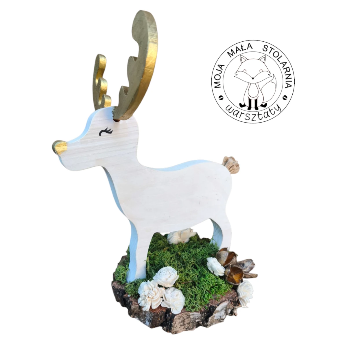 renifer z drewna DIY